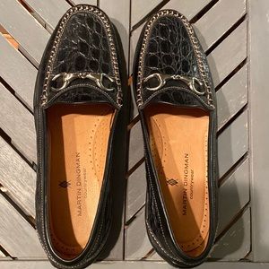 Martin Dingman Horsebit Black Driving Shoes 10 1/2